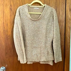 Oversized gold sparkle sweater